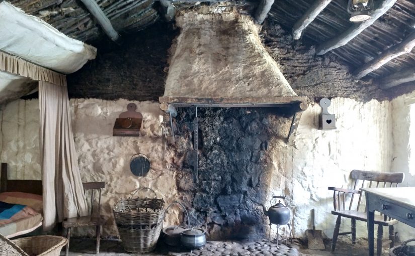 Interior of an 18th century house originally from Magilligan, now in the Ulster Folk Museum